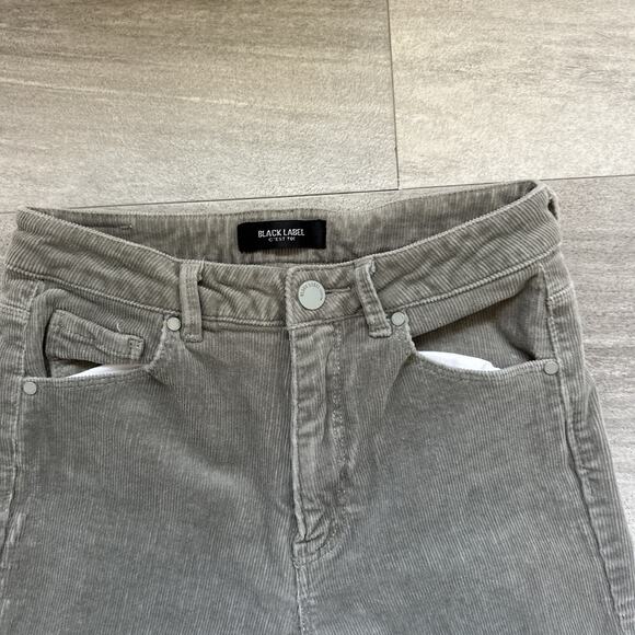 Black Label C'est Toi Pants Womens 28 Black Corduroy Flare Stretch Whimsigoth - Picture 2 of 3